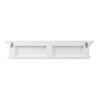 Classic White Wood Wide Six Hook Coat Rack