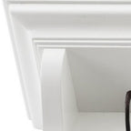 Classic White Wood Wide Eight Hook Coat Rack