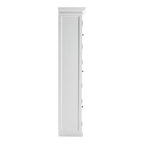 35" White Solid Wood Frame Standard Accent Cabinet With Six Shelves