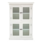 Classic White Two Level Storage Cabinet