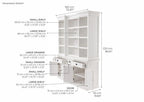 71" White Dining Hutch With Twelve Shelves And Three Drawers