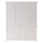 71" White Dining Hutch With Twelve Shelves And Three Drawers