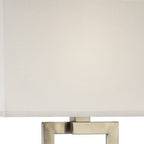 61" Metal Floor Lamp With White Fabric Shade