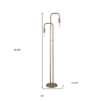 63" Two Light Torchiere Floor Lamp