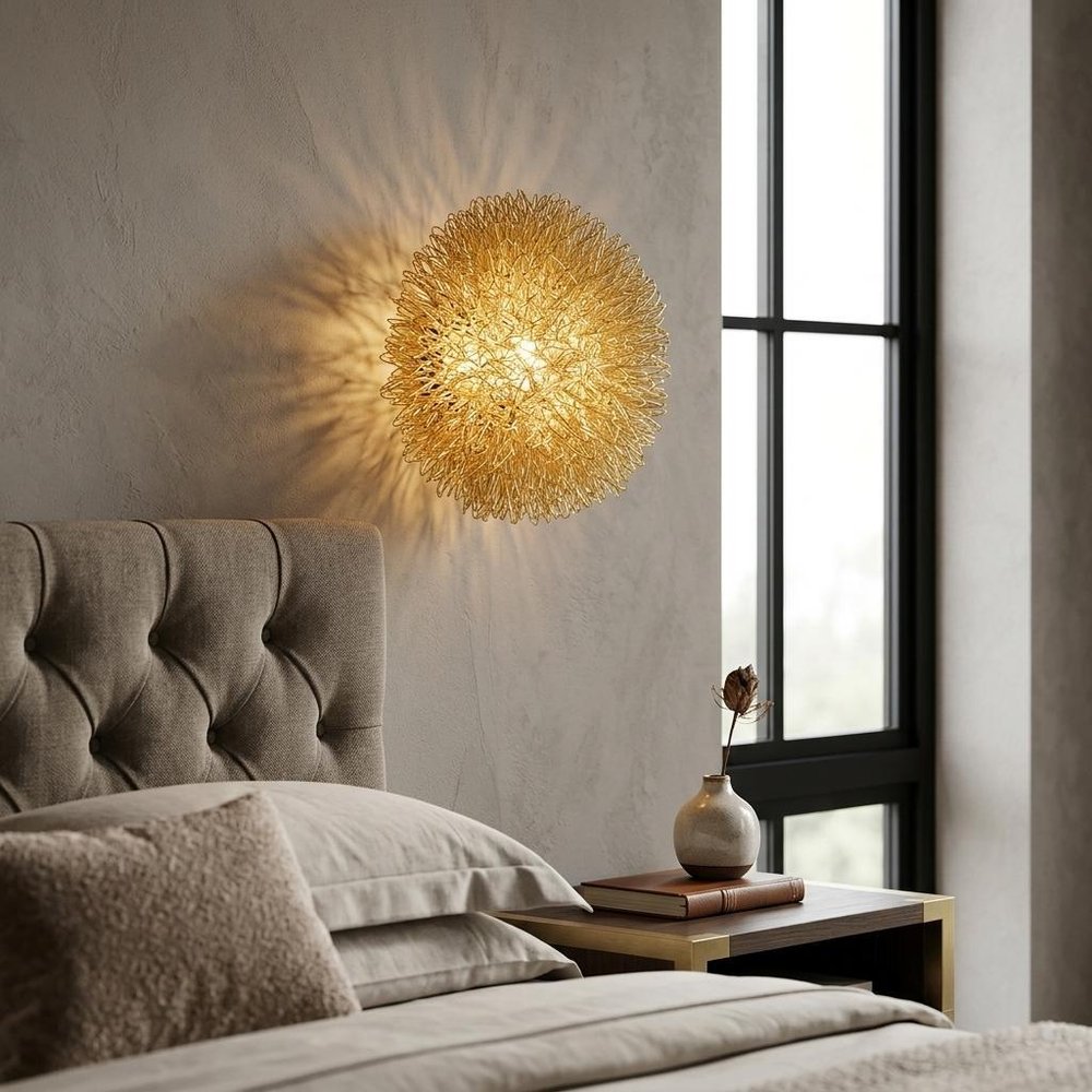 9" Gold Flush Mounted Sconce