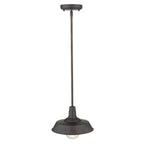Antique Bronze Shallow Plate Adjustable Pendant Light