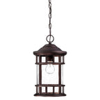 Black Lantern Seeded Metal Dimmable Chandelier With Clear Shades