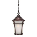 Frosted Glass Bronze Lantern Hanging Light
