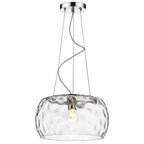 Clear Metal Dimmable Ceiling Light With White Shades