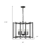 Rhian 8-Light Matte Black Pendant