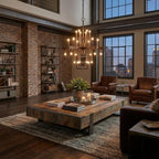 Brown Candle Style Multi Light Metal Dimmable Chandelier