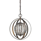 Brown Crystal Dimmable Ceiling Light With Brown Shades