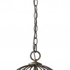 Aria 3-Light Oil-Rubbed Bronze Globe Pendant With Mother Of Pearl Accents