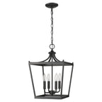 Black Metal Four Light Dimmable Ceiling Light