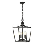 Black Metal Four Light Dimmable Ceiling Light