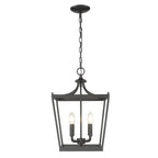 Black Metal Four Light Dimmable Ceiling Light