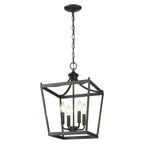 Black Metal Four Light Dimmable Ceiling Light