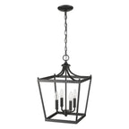 Black Metal Four Light Dimmable Ceiling Light