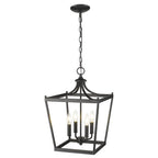 Black Metal Four Light Dimmable Ceiling Light
