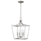 Silver Metal Four Light Dimmable Ceiling Light