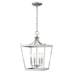 Silver Metal Four Light Dimmable Ceiling Light