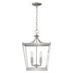 Silver Metal Four Light Dimmable Ceiling Light