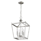 Silver Metal Four Light Dimmable Ceiling Light