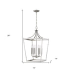 Silver Metal Six Light Dimmable Ceiling Light