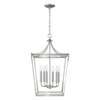 Silver Metal Six Light Dimmable Ceiling Light