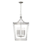 Silver Metal Six Light Dimmable Ceiling Light