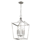 Silver Metal Six Light Dimmable Ceiling Light