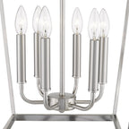 Silver Metal Six Light Dimmable Ceiling Light