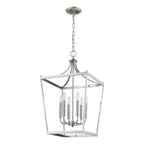 Silver Metal Six Light Dimmable Ceiling Light