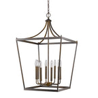 Bronze Metal Eight Light Dimmable Ceiling Light