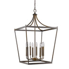 Bronze Metal Eight Light Dimmable Ceiling Light