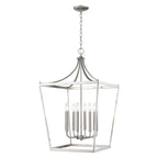 Silver Metal Eight Light Dimmable Ceiling Light