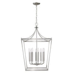Silver Metal Eight Light Dimmable Ceiling Light