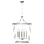 Silver Metal Eight Light Dimmable Ceiling Light