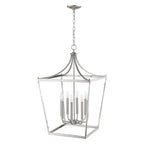 Silver Metal Eight Light Dimmable Ceiling Light