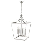 Silver Metal Eight Light Dimmable Ceiling Light