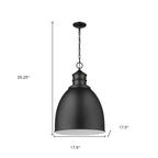 Black Metal Dimmable Ceiling Light With Black Shades