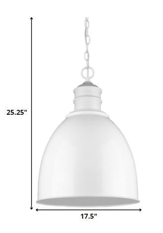 White Metal Dimmable Ceiling Light With White Shades