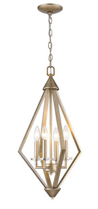 Gold Crystal Four Light Dimmable Ceiling Light