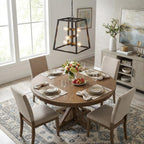 Tiberton 6-Light Oil-Rubbed Bronze Foyer Pendant With Antique Brass Sockets