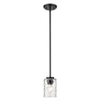 Black Metal and Glass Mini Pendant Hanging Light