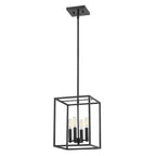 Black Metal Four Light Dimmable Ceiling Light
