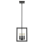 Black Metal Four Light Dimmable Ceiling Light