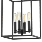 Black Metal Four Light Dimmable Ceiling Light