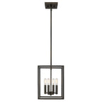 Black Metal Four Light Dimmable Ceiling Light