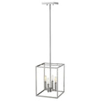 Silver Metal Four Light Dimmable Ceiling Light